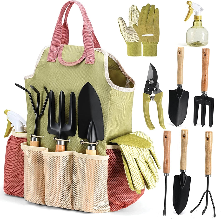 Gardening Tools Set of 10 Pieces with Bag